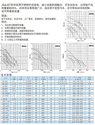 JS系列潛水泵優質商家推薦 成都金牛區洪晟機電產品經營部